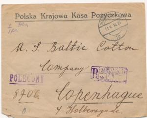 0140 koperta listu firmowego zagranicznego 1923 rok 