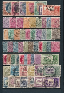 Indie plansza znaczków kasowanych