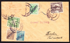 0057 koperta listu Frydek - Cieszyn Zaolzie 1919 rok Porto