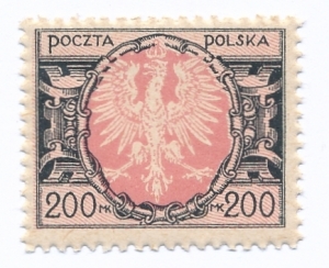 0138 as czarny/różowy ZG 11½:11¾ gwarancja czysty** Duży orzeł na tarczy barokowej