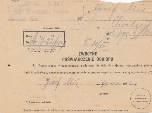 Świlcza kasownik prowizoryczny cenzura wojskowa 172