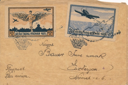 L1+L2 TABROMIK koperta listu zagranicznego 1919 rok