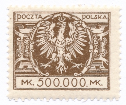 0179 am brązowy papier średni ZG 11½:11¾ czysty** Duży orzeł ma tarczy barokowej