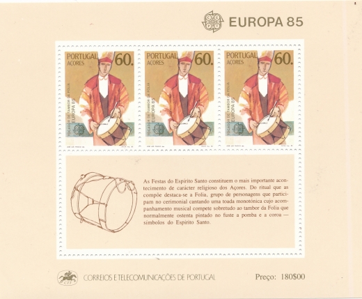 Portugalia Azory Mi.373 blok 6 czysty** Europa Cept