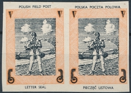 Poczta Polowa nalepka listowa parka czysta**/*