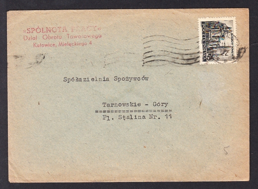 0551 koperta listu stempel Katowice