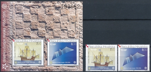 Chorwacja Mi.734-735 + Blok 27 czyste** Europa Cept