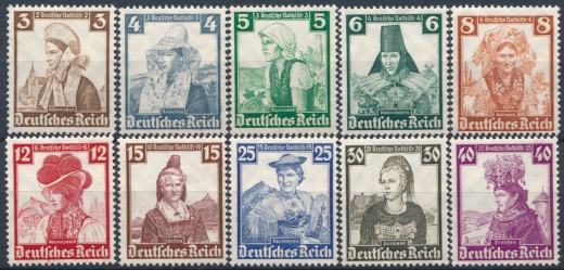Deutsches Reich Mi.588-597 czyste**