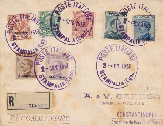 Italia Stampalia koperta listu 1913 rok