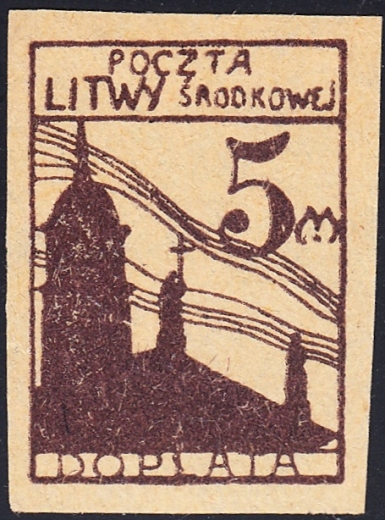 Litwa Środkowa Próba D5 P14 ciemnobrązowoliliowa czysta gwarancja