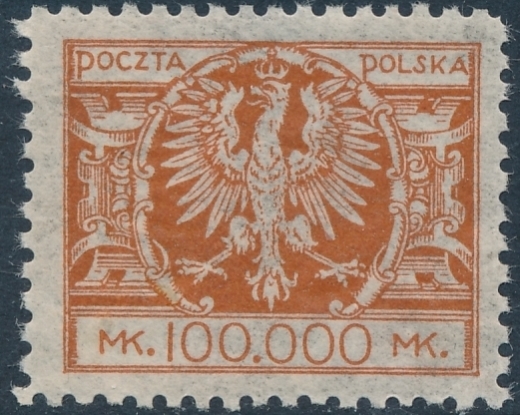 0176 m papier cienki gładki zl 10½ czysty** Duży orzeł ma tarczy barokowej