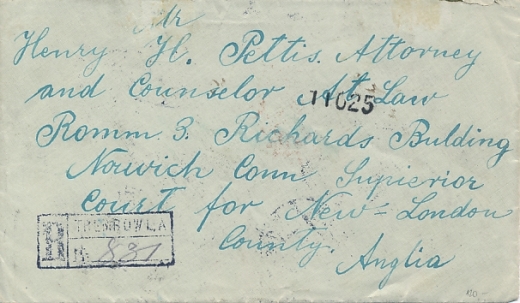 0167 koperta listu poleconego zagranicznego 1924 rok