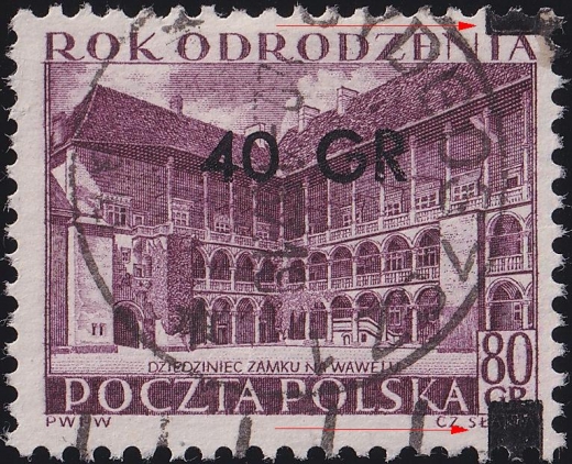 0827 I MK2 przesunięcie nadruku kasowany Wydanie prowizoryczne