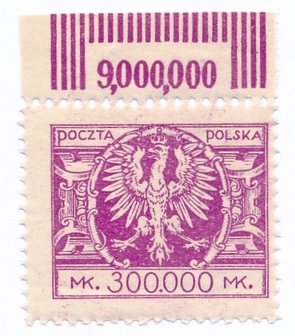 178 m papier średni ZG 11½:11¾ czysty** Duży orzeł ma tarczy barokowej