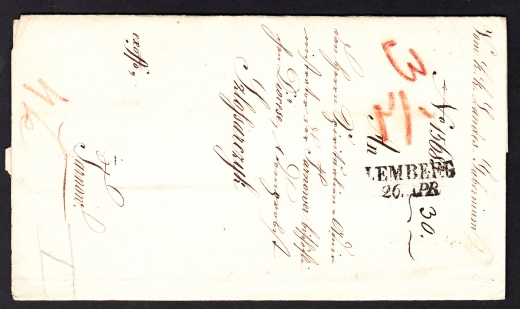 Lwów-Tarnów obwoluta listu 1831 rok