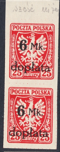 Dopłaty D 033 wcięcie w M i kropka powyżej Mk ( cyfra poniżej Mk ) parka czysta