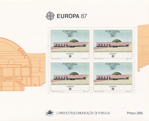 Portugalia Azory Mi.383 blok 8 czysty** Europa Cept