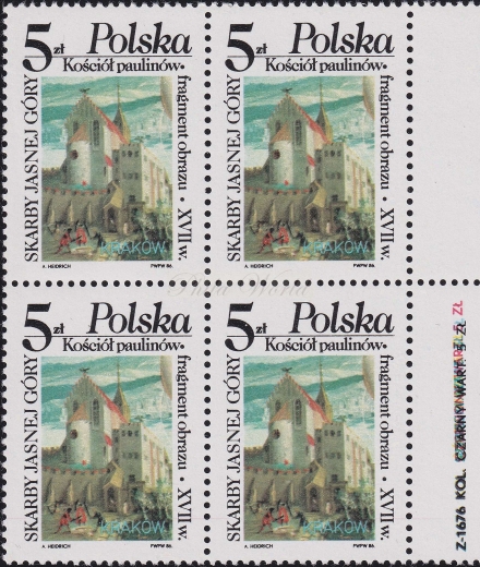 2890 plamka w nominale czwórka gwarancja+opis czysty**