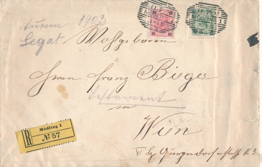 Austria Modling - Wiedeń koperta 1903 rok