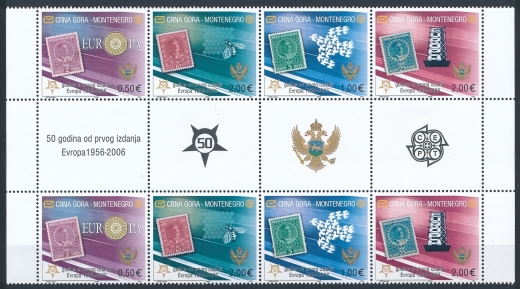 Montenegro Mi.0108-111 I paski rozdzielone międzypolem czyste**