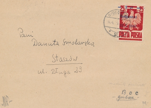 0355 kartka 14.4.1945 Bydgoszcz