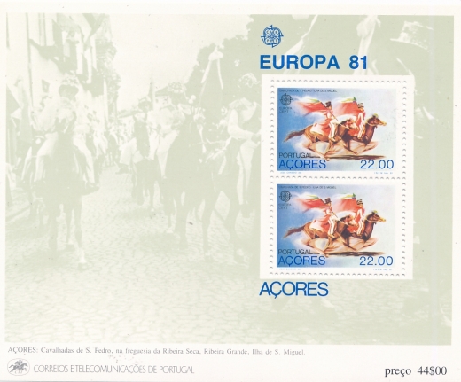 Portugalia Azory Mi.0342 blok 2 czysty** Europa Cept
