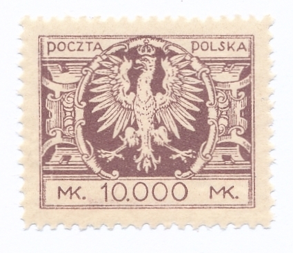 172 u papier cienki ZL 11½ czysty** Duży orzeł na tarczy barokowej