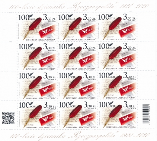  5060 Arkusik czysty** 100-lecie dziennika "Rzeczpospolita" 