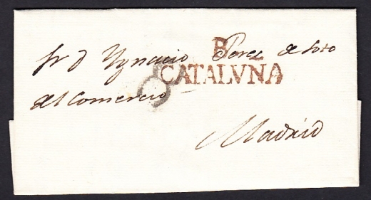 List prywatny z treścią z Peres do Madrytu 1820 rok