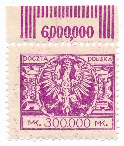 178 m papier średni ZG 11½:11¾ czysty** Duży orzeł ma tarczy barokowej