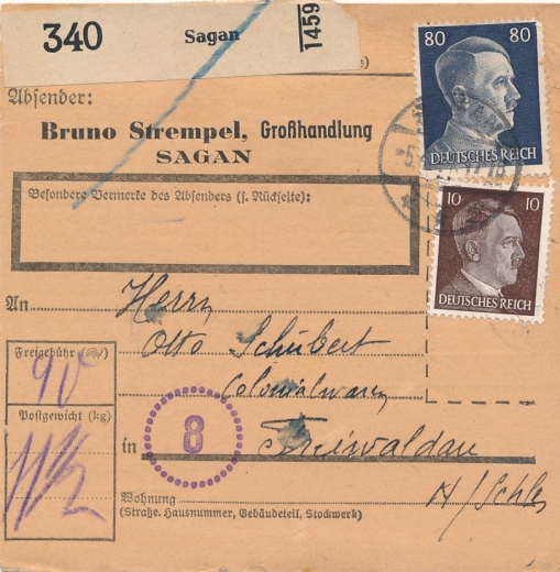 Sagan pakenkarte 1944 rok