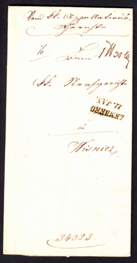 Lwów-Wiśnicz obwoluta listu 1833 rok