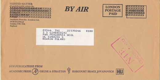 Stan Wojenny koperta lisru zagranicznego stempel NIE CENZUROWANO