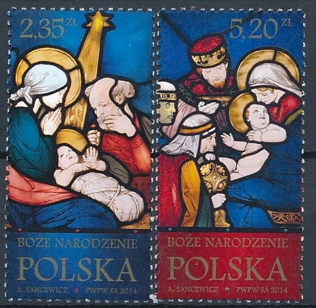 4594-4595 czyste** Boże Narodzenie