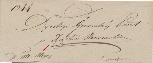 Warszawa obwoluta listu urzędowego Najwyższa Rada Rządząca 1815 rok