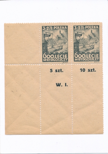 0402 a ciemnoszarooliwkowy parka walec W.I. czyste** 600-lecie Bydgoszczy