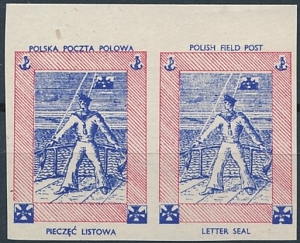 Poczta Polowa nalepka listowa parka czysta**/*