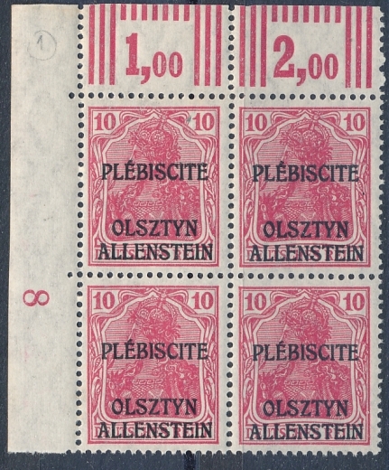 Plebiscyty Olsztyn 02 różowoczerwony czwórka margines czysta**