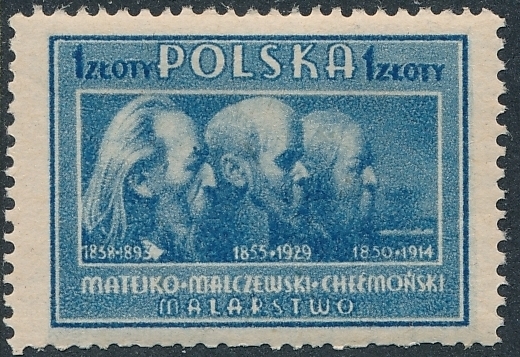 0420 B szaroniebieski kropka nad brwią Matejki czysty**