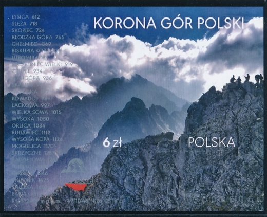 4766 Blok 305 A czysty** Korona Gór Polski