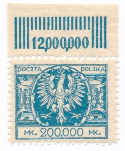 177 u papier cienki ZL 11½ czysty** Duży orzeł na tarczy barokowej