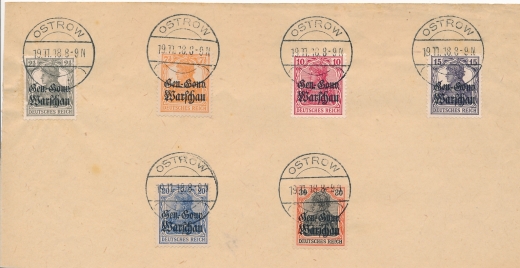 ON06-13 wycinek stempel Ostrów 1918 rok