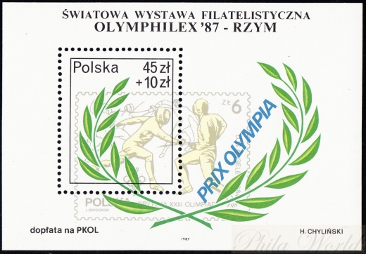 2964 blok 134 kropka w S gwarancja+opis czysty**