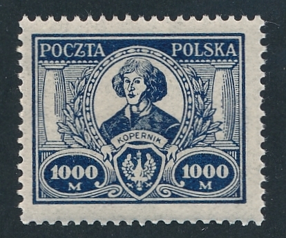 0164 b czarnoniebieski typ 2 czysty** 150-lecie KEN i 450 rocznica urodzin M.Kopernika