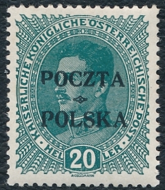 0036 B17 brak dolnej części "P" Poczta gwarancja czysty* Wydanie krakowskie