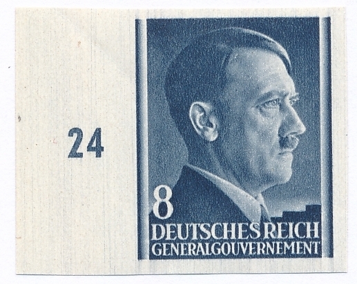 GG 073 nieząbkowany czyste** Portret A.Hitlera na jednolitym tle