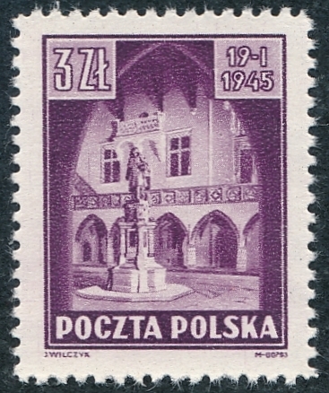 0365 papier średni x1 satynowany ząbkowanie 11 gwarancja czysty** Zabytki Krakowa