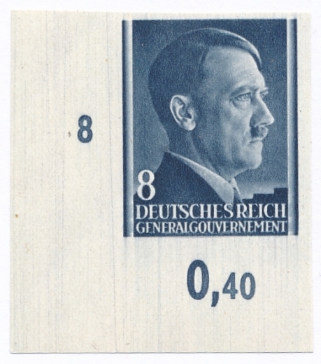 GG 073 nieząbkowany czyste** Portret A.Hitlera na jednolitym tle