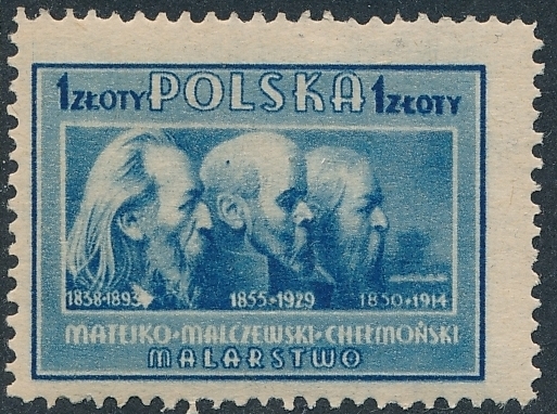 0420 B jasnoniebieski kropka na głwoie Malczerwskiego czysty**