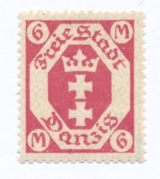 WMG 103 b karminoworóżowy czysty** Wydanie obiegowe - herb Gdańska
